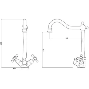 Изображение товара смеситель для кухни с подключением к фильтру zorg sanitary zr 515 yf