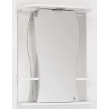 Изображение товара зеркальный шкаф 55x73 см белый глянец style line лорена лс-00000120
