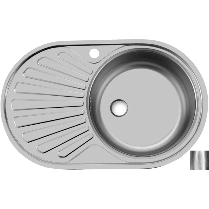 Кухонная мойка полированная сталь Ukinox Фаворит FAP770.480 -GT6K 1R