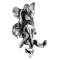 Крючок двойной серебро Art&Max Fairy AM-0982-T - 1