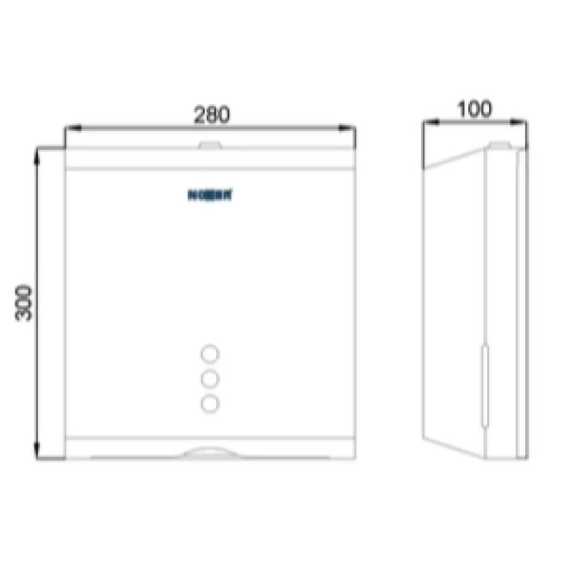 Диспенсер для бумажных полотенец матовый хром Nofer Tissue 04006.S