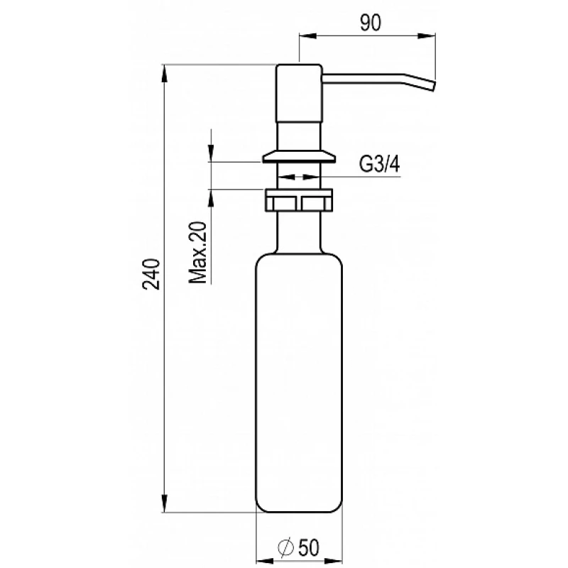 Дозатор для жидкого мыла Granula классик 1403cl