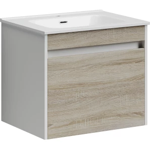 Изображение товара комплект мебели дуб бардолино/белый глянец 61 см sancos smart sm60e + cn7001 + ar600