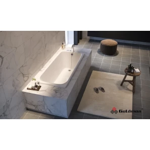 Изображение товара чугунная ванна 150x70 см с отверстиями для ручек goldman comfort cf15070h