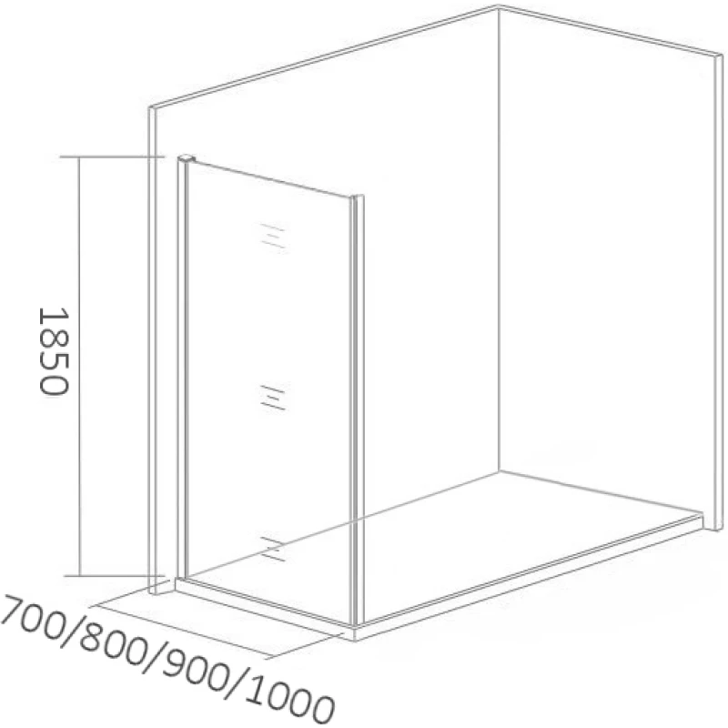 Боковая стенка 80 см Good Door Lira SP-80-C-CH прозрачное