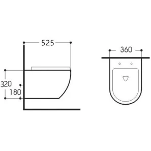 Изображение товара унитаз подвесной aquatek европа aq1901-00 безободковый, с сиденьем микролифт, белый
