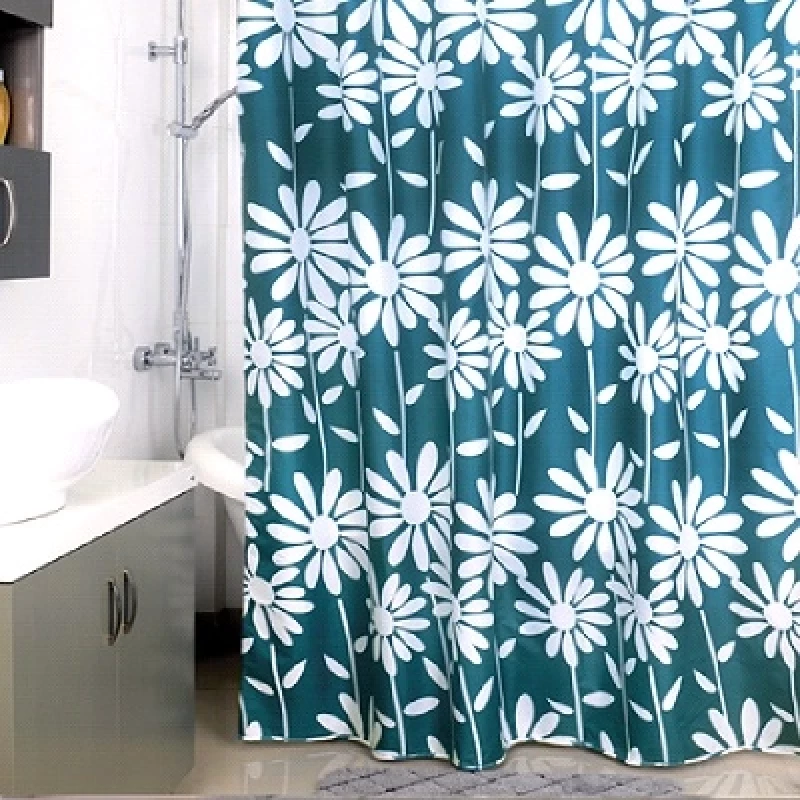 Штора для ванной комнаты Milardo Flowers Blue 950P180M11