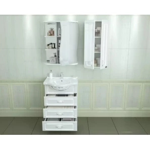 Изображение товара комплект мебели белый глянец 60 см санта верона 700116 + catyph60 + 101016
