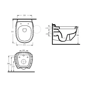 Изображение товара подвесной унитаз с сиденьем микролифт bewash bekinger 87303201