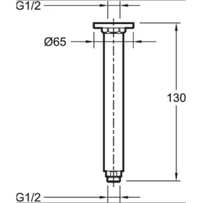 Изображение товара потолочный держатель для верхнего душа 130 мм jacob delafon e15398-cp