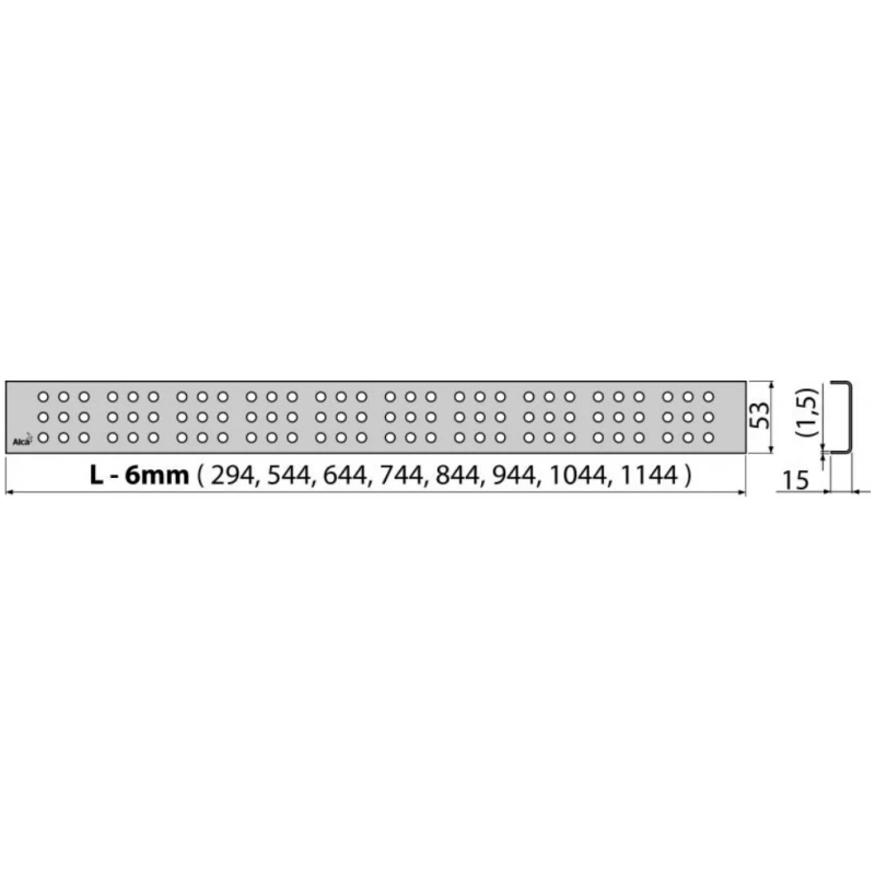 Душевой канал 844 мм глянцевый хром AlcaPlast APZ101 Cube APZ101-850 + CUBE-850L