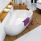 Акрилоая асимметричная ванна LoveStory II PU Plus P белая Ravak C781000000 - 5