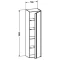 Пенал подвесной бетонно-серый матовый R Duravit Ketho KT1265R0707 - 2