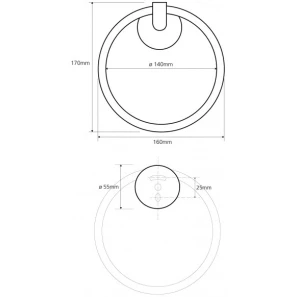Изображение товара кольцо для полотенец bemeta omega 104204062