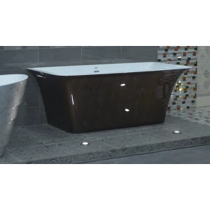 Изображение товара акриловая ванна 160,5x77 см lagard evora brown wood lgd-evr-bw