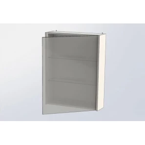 Изображение товара зеркальный шкаф 59x75 см белый глянец r aquanet палермо 00203939