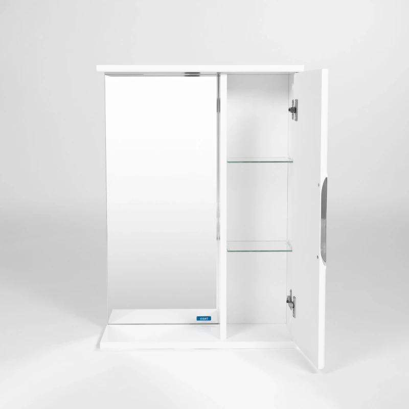 Зеркальный шкаф 60x70 см белый R Viant Барселона VBAR60-ZSH