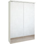 Изображение товара зеркальный шкаф 55,2x82 см дуб крафт белый sanflor чикаго c08222