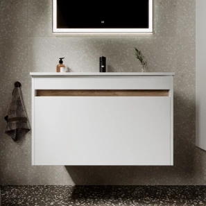Изображение товара комплект мебели белый глянец 81 см sancos smart sm80w + cn7005 + ci800