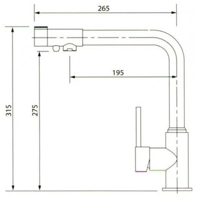 Смеситель для кухни с подключением к фильтру Kaiser Teka 13044-2