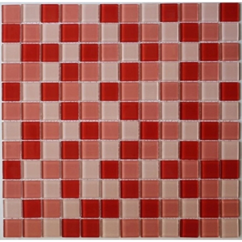 Стеклянная плитка мозаика S-452 стекло (2,5*2,5*4) 31,8*31,8
