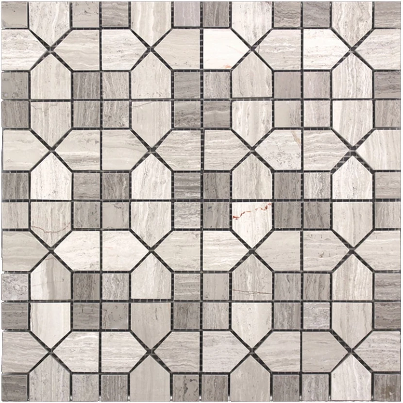 Мозаика Natural S-line 7KB-P54 Мрамор серый, поверхность полированная 30,5x30,5