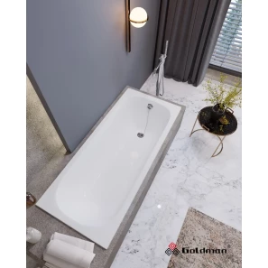 Изображение товара чугунная ванна 140x70 см с отверстиями для ручек goldman classic cl14070h