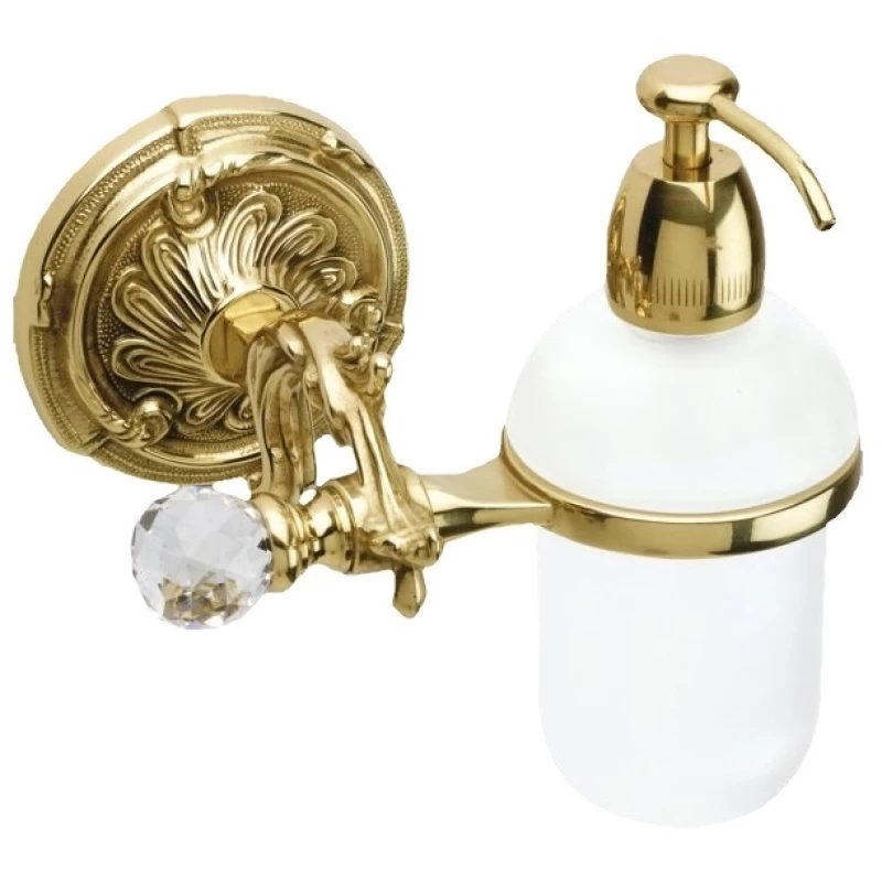Дозатор жидкого мыла с держателем античное золото Art&Max Barocco Crystal AM-1788-Do-Ant-C
