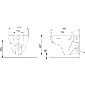 Изображение товара комплект подвесной унитаз + система инсталляции tece tecebase k440920.wc1