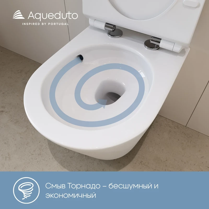 Комплект подвесной унитаз Aqueduto Ovo OVOT0110 + система инсталляции Aqueduto Tecnica Circulo TEC01 + CIR0110