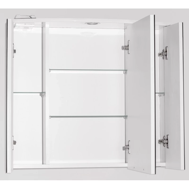 Зеркальный шкаф 76x71,8 см белый глянец Style Line Жасмин-2 ЛС-00000217