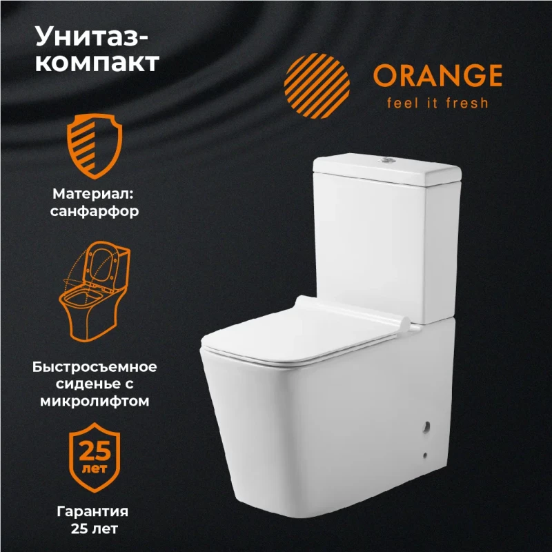 Унитаз-компакт с сиденьем микролифт Orange C06-000w