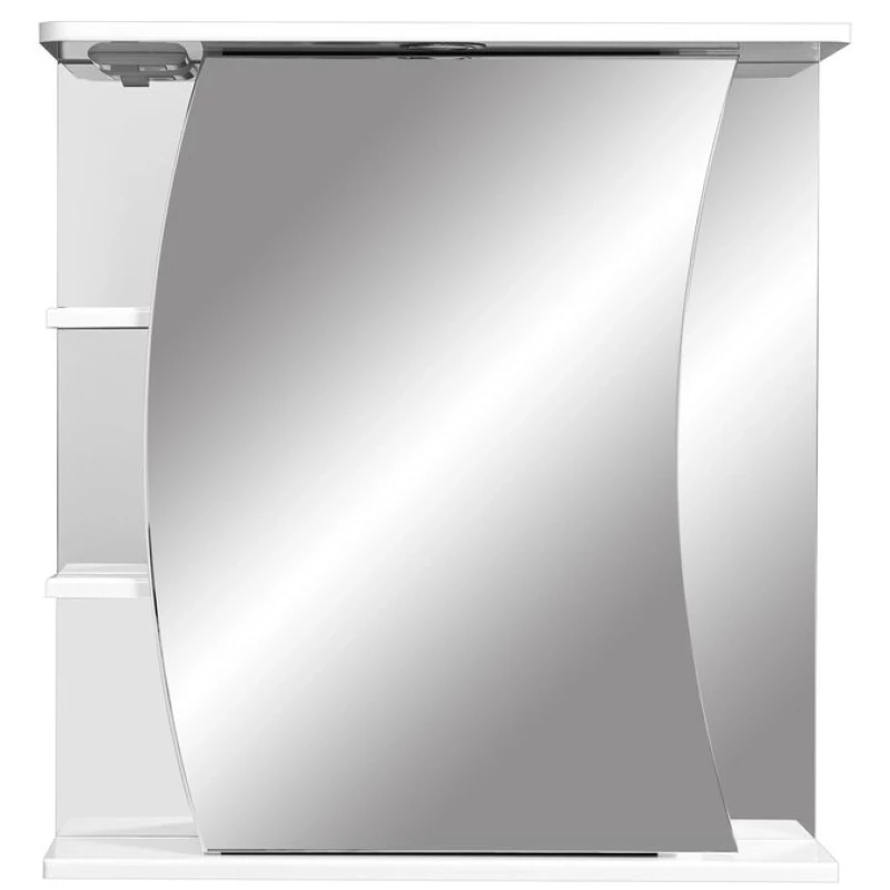 Зеркальный шкаф 65x70 см белый глянец/белый матовый Stella Polar Пелаго SP-00000055