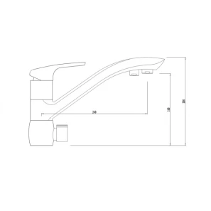 Изображение товара смеситель для кухни с подключением к фильтру kaiser venus 39066-7