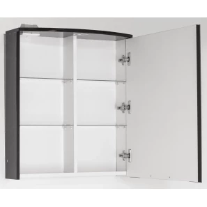 Изображение товара зеркальный шкаф 60x71,8 см черный глянец style line жасмин-2 лс-00000062