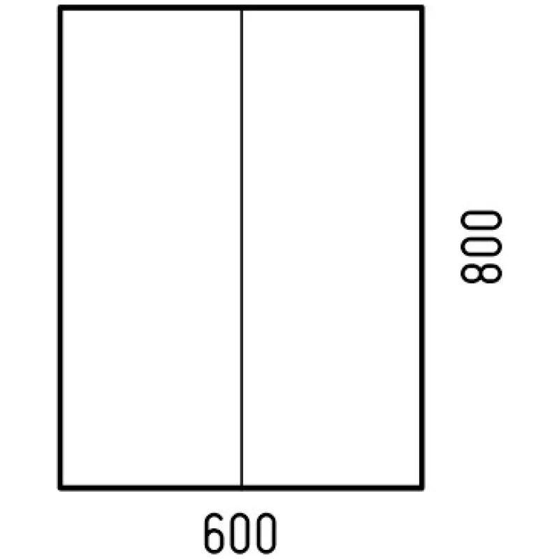 Шкаф двустворчатый 60x80 белый глянец Corozo Алабама SD-00000799