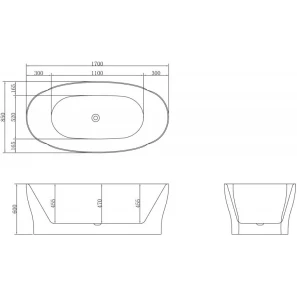 Изображение товара акриловая ванна 170x85 см belbagno bb403-1700-850