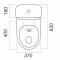 Унитаз-компакт косой выпуск с сиденьем полипропилен Sanita Стандарт эконом SDTSACC01090112 - 3