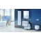 Комплект мебели белый глянец/бетон пайн 60 см Акватон Капри 1A230101KPDA0 + 1WH302421 + 1A230302KPDA0 - 1