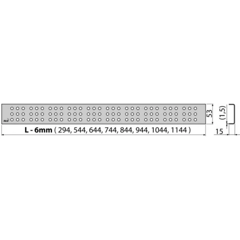 Душевой канал 1044 мм глянцевый хром AlcaPlast APZ12 Cube APZ12-1050 + CUBE-1050L