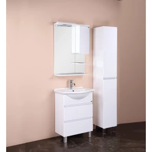 Изображение товара зеркальный шкаф 60x86,2 см белый глянец r onika элита 206020