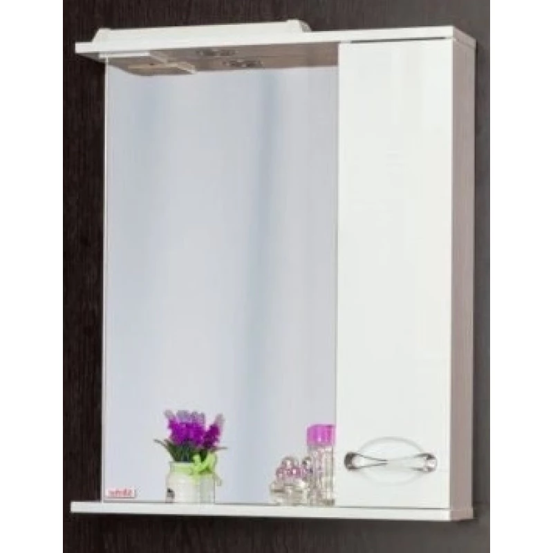 Зеркальный шкаф 61,4x75 см белый R Sanflor Палермо H0000001152