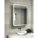 Изображение товара зеркальный шкаф 60x80 см белый relisan angelica гл000024694