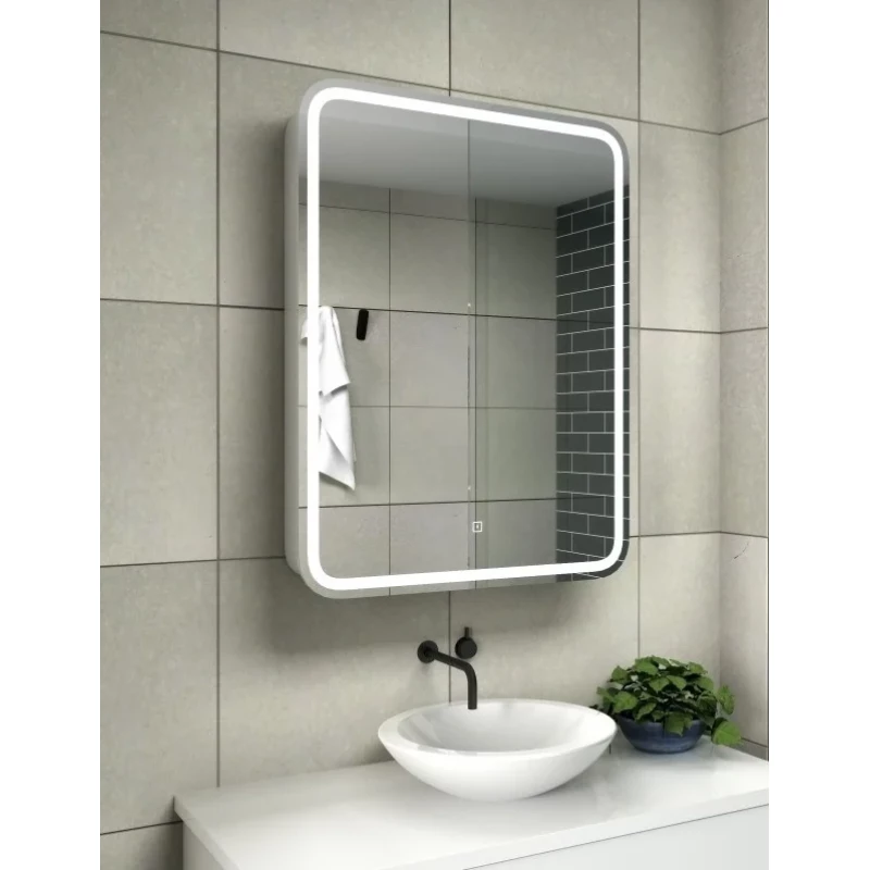 Зеркальный шкаф 60x80 см белый Relisan Angelica Гл000024694