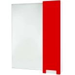 Изображение товара зеркальный шкаф 58x80 см красный глянец/белый глянец r bellezza пегас 4610409001032