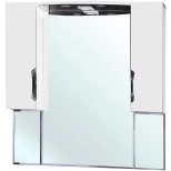 Изображение товара зеркальный шкаф 101x100 см белый глянец bellezza лагуна 4612118000016