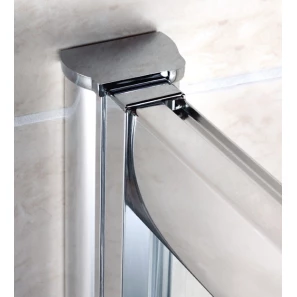 Изображение товара шторка для ванны cezares pratico 150 см текстурное стекло pratico-vf-2-150/140-p-cr