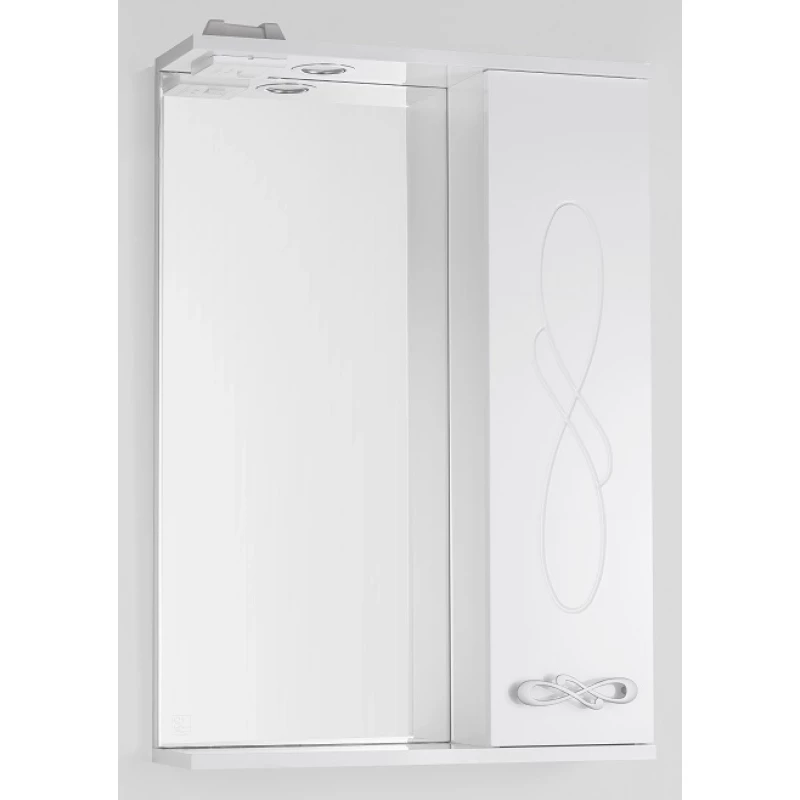 Зеркальный шкаф 55x83 см белый глянец Style Line Венеция ЛС-00000261