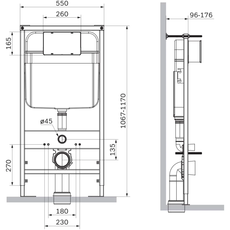 Комплект подвесной унитаз + система инсталляции SantiLine SL-5005 + SL-01