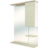 Изображение товара зеркальный шкаф 60x86,2 см белый матовый/оливковый матовый r onika элита 206022
